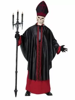Black Mass Zombie Priest Mens Costume