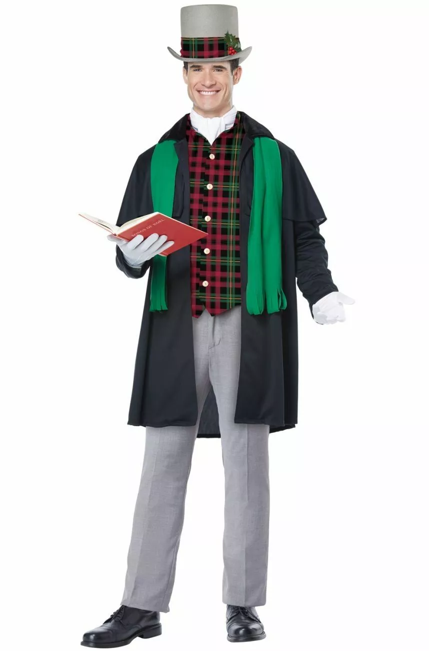 Holiday Caroler Mens Costume 3 Holiday Caroler Mens Costume