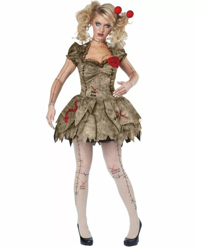 Voodoo Doll Halloween Womens Costume 3 Voodoo Doll Halloween Womens Costume