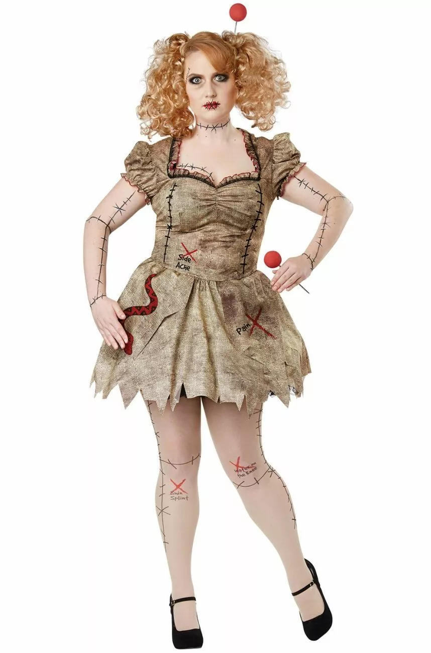Voodoo Doll Halloween Womens Costume 4 Voodoo Doll Halloween Womens Costume - Image 2