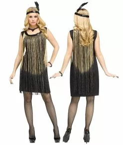 Fringe Flirty Flapper Womens Costume -Men's Costumes Sales 124384gd both