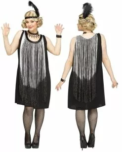 Fringe Flirty Flapper Womens Costume -Men's Costumes Sales 124385sl both