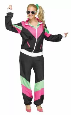 80s Sweat Tracksuit Womens Costume