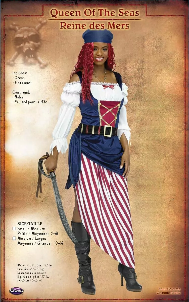 Queen Of The Seas Womens Costume 4 Queen Of The Seas Womens Costume - Image 2
