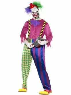 Kolourful Killer Clown Halloween Mens Costume -Men's Costumes Sales 21623