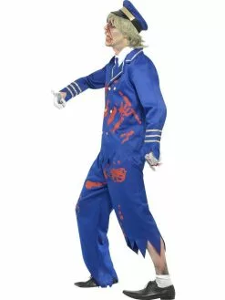 Zombie Pilot Captain Mens Halloween Costume