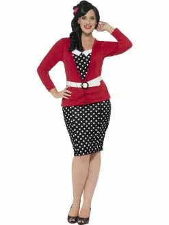 Curves 50's Pin Up Plus Womens Costume 7 Curves 50's Pin Up Plus Womens Costume -Men's Costumes Sales 24455