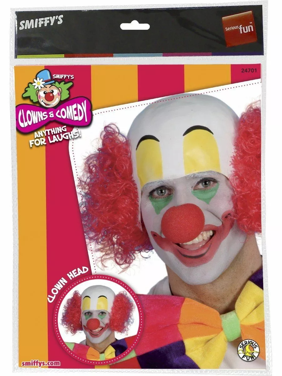 Clown Rubber Top Wig 3 Clown Rubber Top Wig