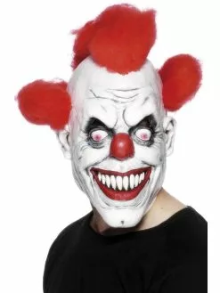 Clown 3/4 Costume Mask With Hair