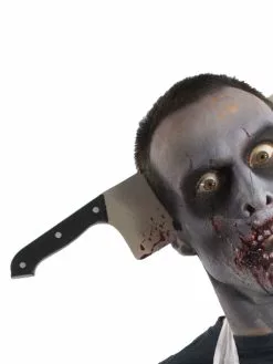 Zombie Kitchen Knife Through Head Accessory -Men's Costumes Sales 3726 1