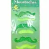 6pcs Green St Patricks Moustache
