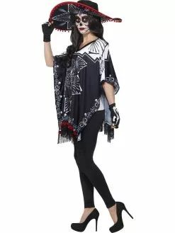 Day Of Dead Mexican Bandit Poncho Costume -Men's Costumes Sales 41587 a1 s