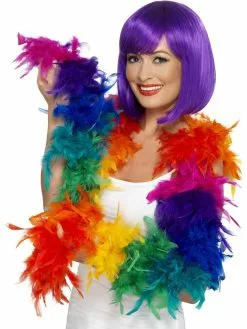 Deluxe 80g Rainbow Feather Boa
