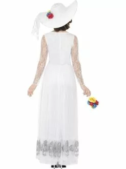 White Day Of Dead Skeleton Bride Womens Costume