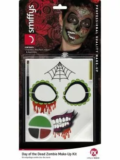 Day Of The Dead Zombie Make Up Kit -Men's Costumes Sales 44915 p