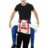 Sinister Clown Piggy Back Halloween Mens Costume