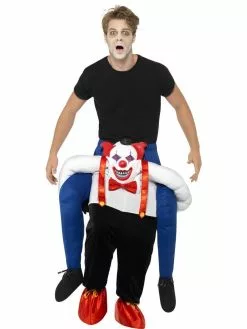 Sinister Clown Piggy Back Halloween Mens Costume