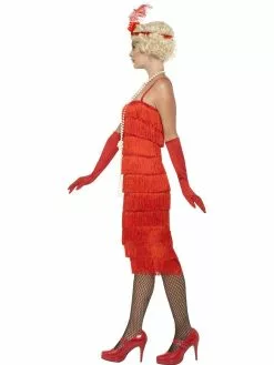 Long Red Flapper Gatsby Womens Costume