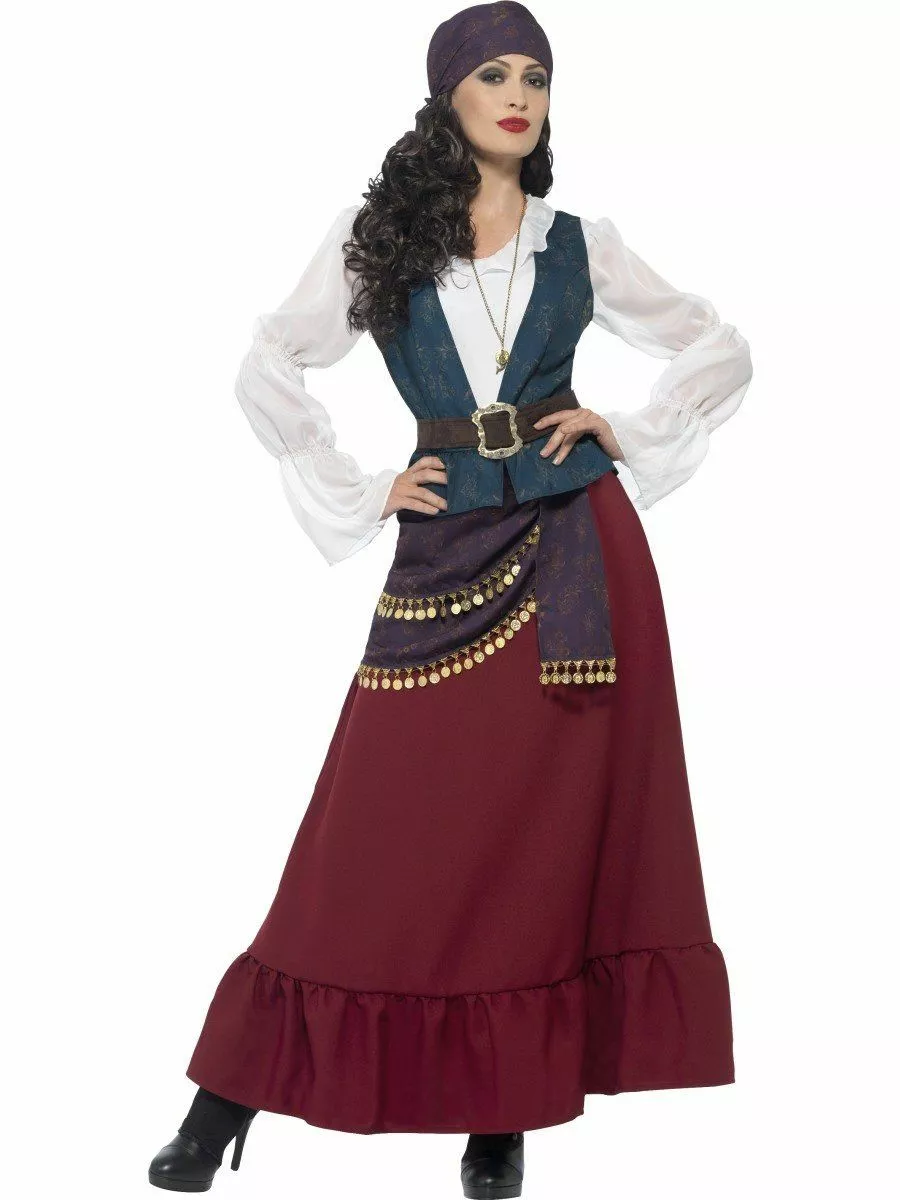 Deluxe Pirate Buccaneer Beauty Womens Costume 4 Deluxe Pirate Buccaneer Beauty Womens Costume - Image 2
