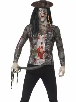 Zombie Pirate Mens T-Shirt Costume