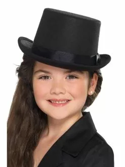 Kids Black Top Costume Hat