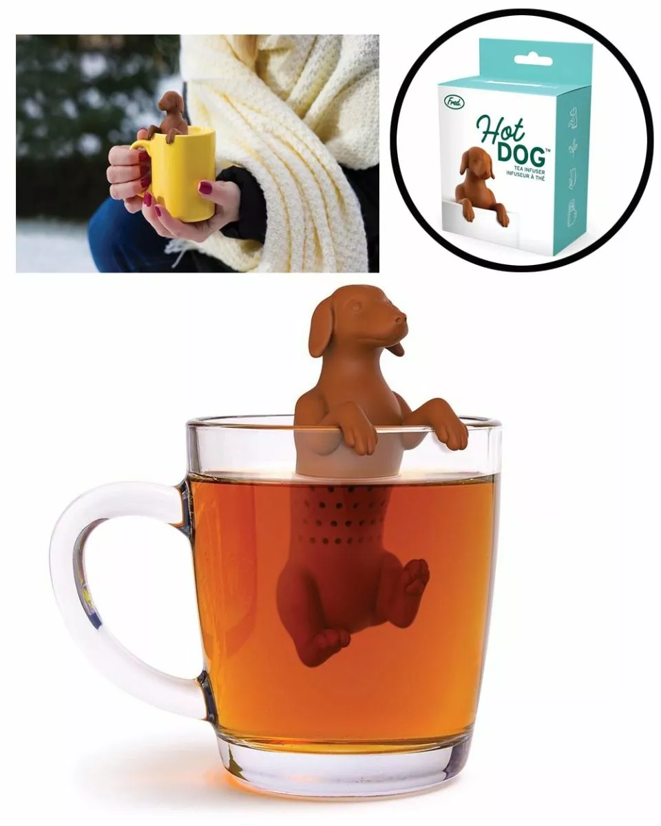 Fred Hot Dog Dachshund Sausage Dog Tea Infuser 3 Fred Hot Dog Dachshund Sausage Dog Tea Infuser