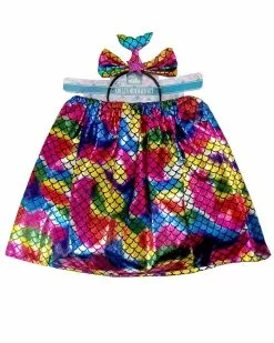 Rainbow Metallic Mermaid Tutu Headband