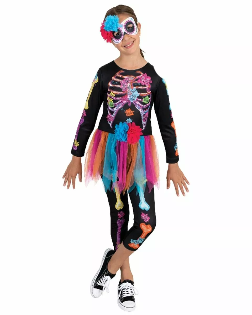 Skeleton Girl Neon Girls Costume 6 Skeleton Girl Neon Girls Costume - Image 4