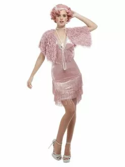 20s Pink Vintage Flapper Womens Costume