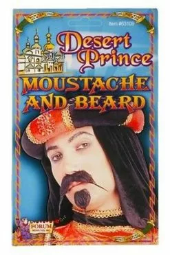  Black Arabian Sultan Beard And Moustache