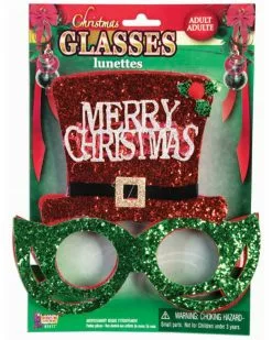Christmas Glasses With Top Hat
