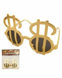Gold Dollar Sign Glasses