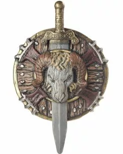 Barbarian Combat Shield And Sword Costume Accessories