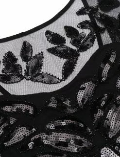 Black Evening Long Dress Gatsby Womens Costume -Men's Costumes Sales black flapper long dress costume 03