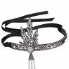 Black Evening Long Dress Gatsby Womens Costume -Men's Costumes Sales black gatsby headband 02 2 1 3 5