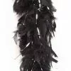 Black Silver Tinsel Feather Boa -Men's Costumes Sales black silver feather boa 1