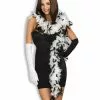 Black White Feather Boa
