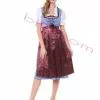 Brown Blue Midi Beer Oktoberfest Womens Costume -Men's Costumes Sales blue brown oktoberfest long womens costume 01