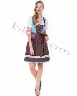 Pretty Blue Brown Beer Oktoberfest Womens Costume -Men's Costumes Sales blue brown oktoberfest short womens costume 01a