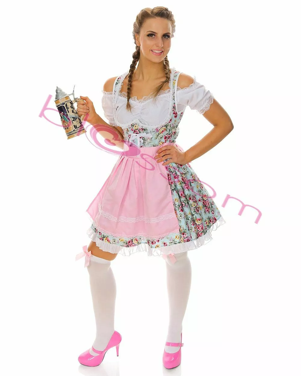 Pretty Floral Beer Oktoberfest Womens Costume 4 Pretty Floral Beer Oktoberfest Womens Costume - Image 2