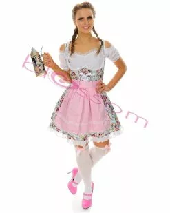 Pretty Floral Beer Oktoberfest Womens Costume 9 Pretty Floral Beer Oktoberfest Womens Costume -Men's Costumes Sales blue pink floral beer costume