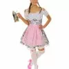 Pretty Floral Beer Oktoberfest Womens Costume -Men's Costumes Sales blue pink floral beer costume 1