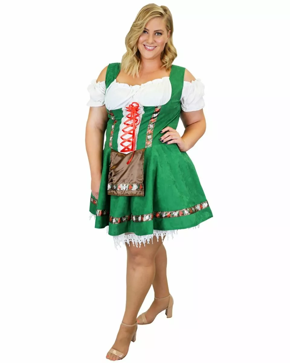 Green Gretel Beer Girl Oktoberfest Plus Womens Costume 3 Green Gretel Beer Girl Oktoberfest Plus Womens Costume