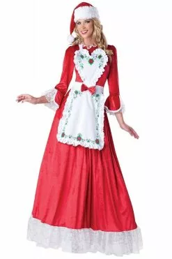Elegant Mrs Claus Christmas Womens Costume