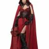 Dark Red Little Riding Hood Gothic Womens Costume -Men's Costumes Sales dark red riding hood womens costume 1