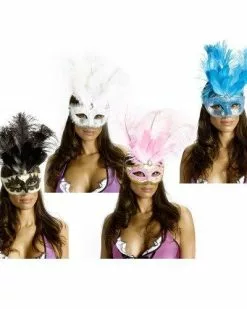 Deluxe Carnival Masquerade Mask Feather -Men's Costumes Sales deluxe carnival mask feather. 08jpg 1
