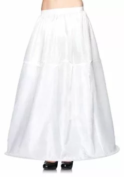 Deluxe Long White Hoop Petticoat