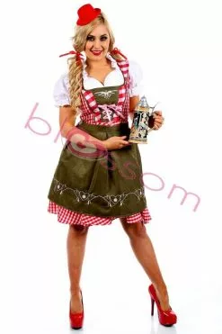 Deluxe Red Classic Bavarian Womens Oktoberfest Costume -Men's Costumes Sales deluxe womens bavarian oktoberfest beer costume