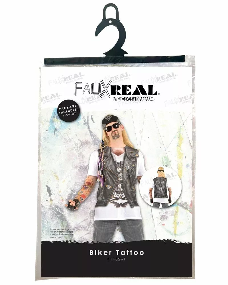 Faux Real Biker Tattoo Long Sleeve Top 5 Faux Real Biker Tattoo Long Sleeve Top - Image 3