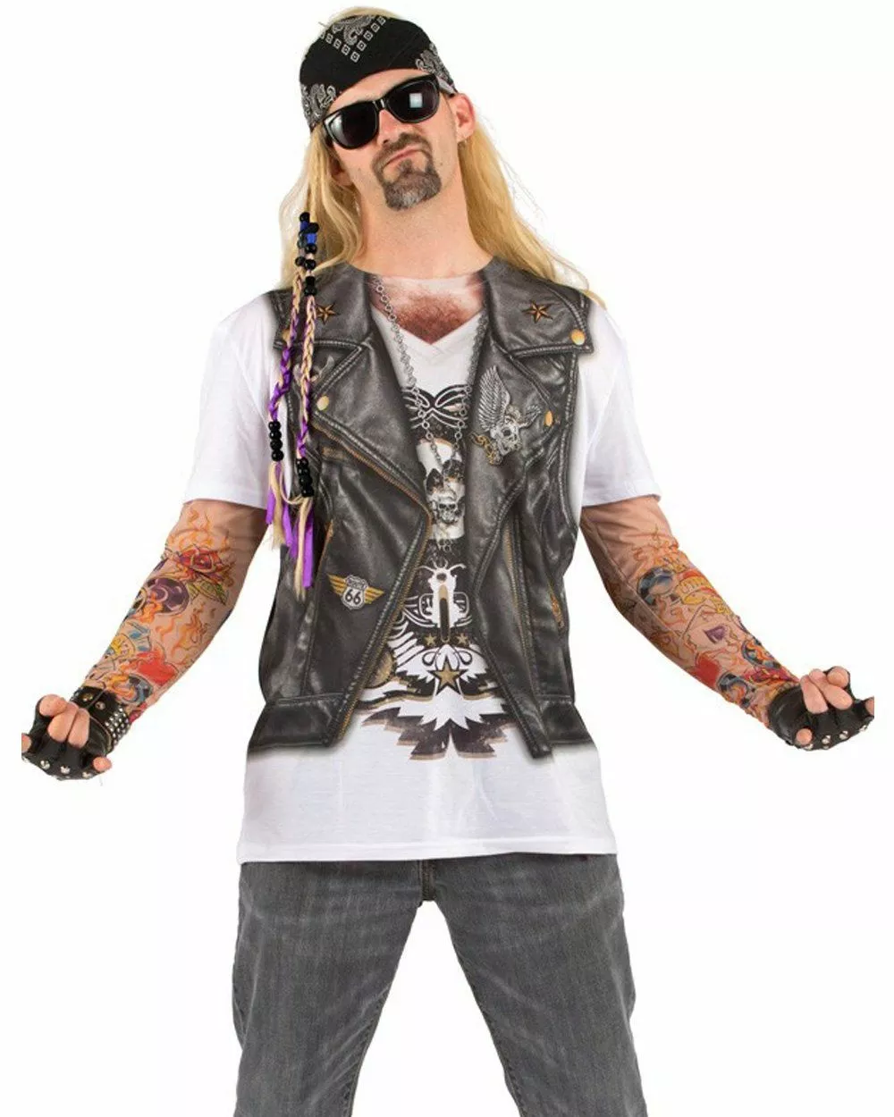 Faux Real Biker Tattoo Long Sleeve Top 3 Faux Real Biker Tattoo Long Sleeve Top